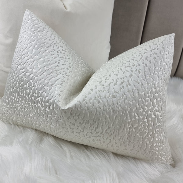 John Lewis Astar Fabric Cushion Cover Ivory Handmade