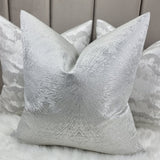 Athena Cushion Cover Luxurious Satin Platinum Silver Prestigious Textiles