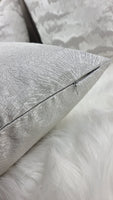 Athena Cushion Cover Luxurious Satin Platinum Silver Prestigious Textiles