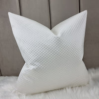 Diamond Embossed Ivory Designer Decorative Cushion Cover Modern Home Décor