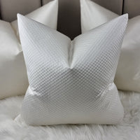 Diamond Embossed Ivory Designer Decorative Cushion Cover Modern Home Décor