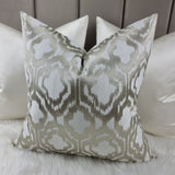 Pandora Cushion Cover Luxury Geometric Champagne Linen Double Sided