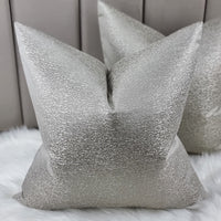 Set of 2 Luxury Cushion Cover Metalic Dove Grey