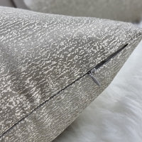Set of 2 Luxury Cushion Cover Metalic Dove Grey
