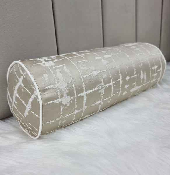 6"x16" Lustrous in Champagne Gold Piped Bolster insert included.