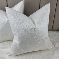 Frost Ivory Cushion Cover Luxurious Satin