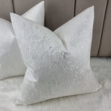 Frost Ivory White Cushion Cover Luxurious Satin