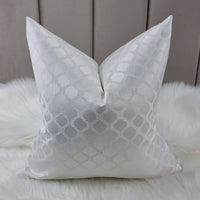 Luxury White Leyla Cushion Cover Handmade