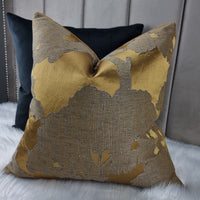 17"x17" John Lewis Fabric Cushion Pillow Cover "Komako"  Gold