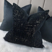 Zonda Onyx (Black Gold) Handmade Cushion Cover