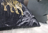 BENGAL Noir Black Handmade Cushion Cover Animal Print