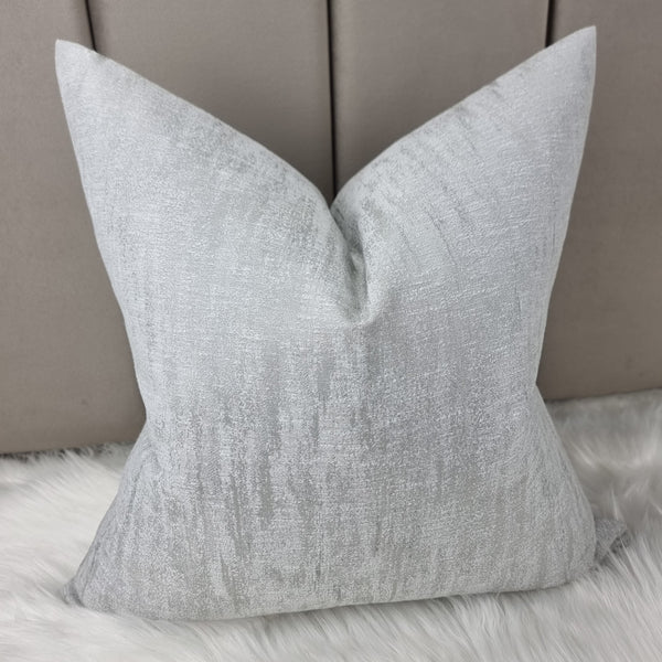 Silver Streak Luxury Cushion Cover Silver/Grey