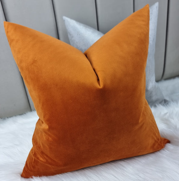 Designers Guild Velluto Velvet Saffron Orange Cushion Cover