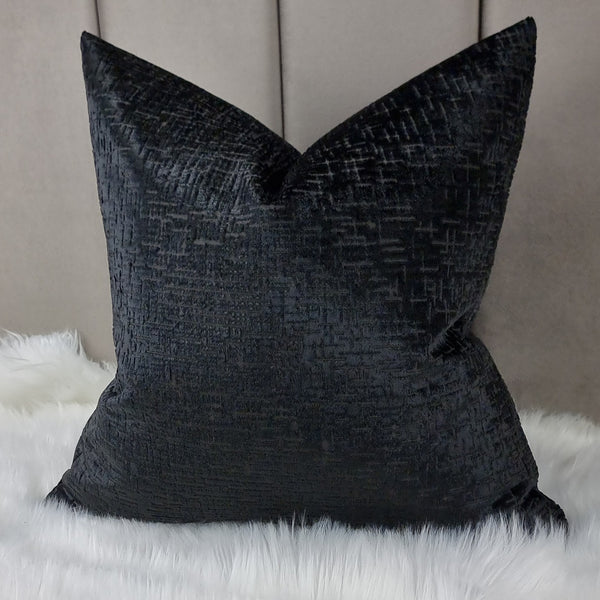 Iliv Vivaldi Ebony/Black Fabric Cushion Cover Velvet
