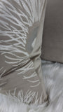 20"x20" Harlequin Orlena Handmade Cushion Cover Taupe Putty Silver