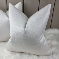 LUXURY PEARL Textured off White Satin Cushion Cover