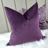 Knitted Velvet in Grape Purple Fabric Cushion Cover