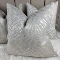 Luxor Silver Handmade Cushion Cover