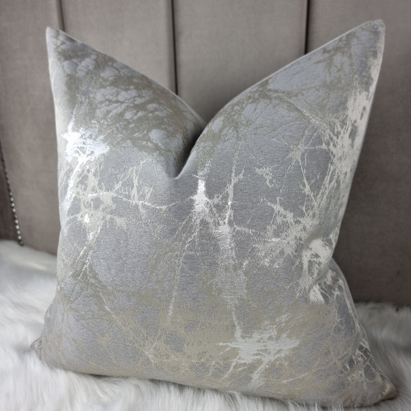 Lava Silver Handmade Cushion Cover