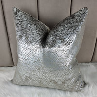 Gladiator Velvet Silver foiled Handmade Cushion Cover