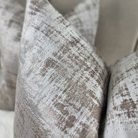 "Gabrielle" in Mink/Husk Distressed look Velvet Cushion Cover