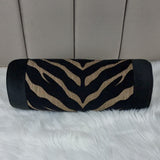 Zebra Bronze Black Luxury Bolster 6"x16"