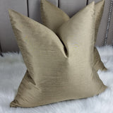 Faux Silk In Gold Cushion Cover