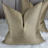 Faux Silk In Gold Cushion Cover