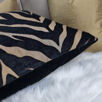 Zebra Bronze Cushion Cover Animal Print