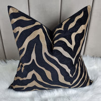 Zebra Bronze Cushion Cover Animal Print