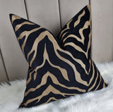 Zebra Bronze Cushion Cover Animal Print