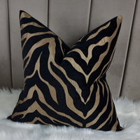 Zebra Bronze Cushion Cover Animal Print