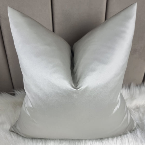 Elegance Silver Sheen Soft Satin Cushion Cover