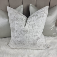 18"x18" John Lewis Design Project Textured Chenille Offwhite/Grey  Cushion Cover Double Sided