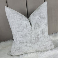 18"x18" John Lewis Design Project Textured Chenille Offwhite/Grey  Cushion Cover Double Sided