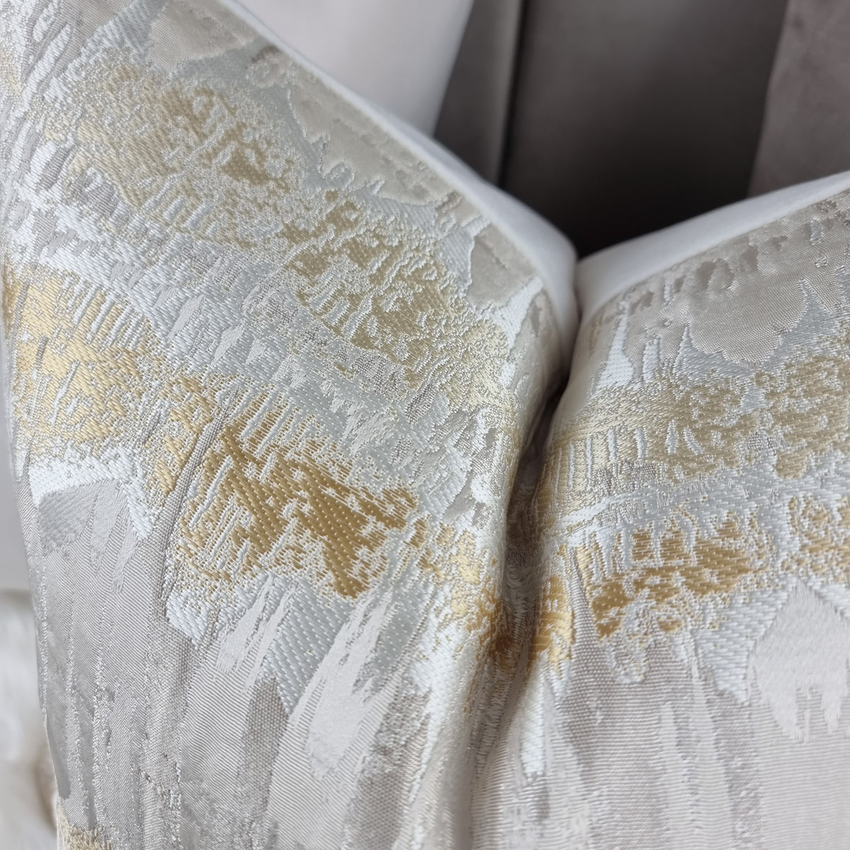 INCA CREAM GOLD Cushion Cover Perfect Cushions UK