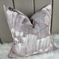 SHADOW Heather Cushion Cover Luxurious Embroidered Abstract Velvet
