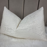 12"x20" Hamlet Ivory Oblong Cushion Cover Luxurious Satin Ivory Prestigious Textiles