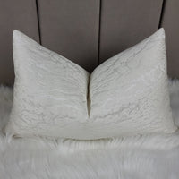 12"x20" Hamlet Ivory Oblong Cushion Cover Luxurious Satin Ivory Prestigious Textiles