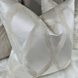 Hestia Cushion Cover in Opal Gold Ivory background