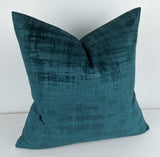 Iliv Interior Azurite Velvet in Teal Fabric Cushion Cover