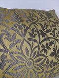 ILIV Brocade Maize Fabric Cushion Cover Damask design Gold Modern Look 12"x20"