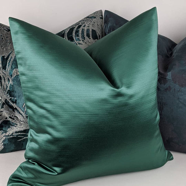 Duchess Satin in Jade Green High Quality Cotton Sateen Cushion Cover