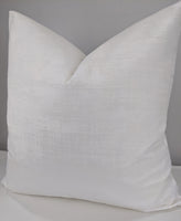 Snow Velvet Textured Fabric Cushion Cover