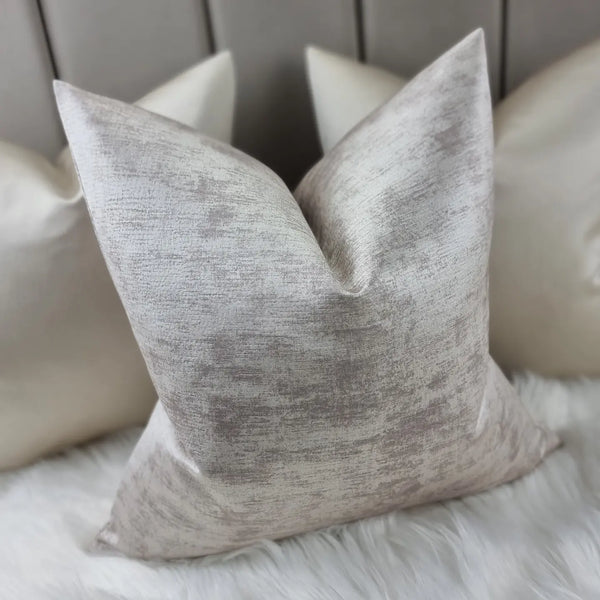 Tessuto Cushion Cover Ivory Taupe Abstact