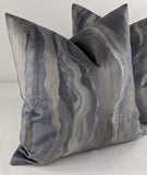 Prestigious Textiles Marble Lava Gilt / Ochre Velvet Fabric Handmade Cushion Cover