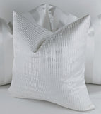 Ridge in White Ivory handmade Cushion Cover