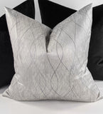 Afterglow In Chrome Silver Handmade Cushion Cover