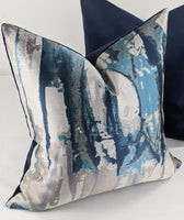 Waterfall Cushion Cover Teal Blue