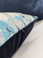 Waterfall Cushion Cover Teal Blue